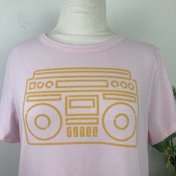 OLD NAVY T-shirt | Pink Retro Boombox Stereo | size medium - Picture 2 of 7